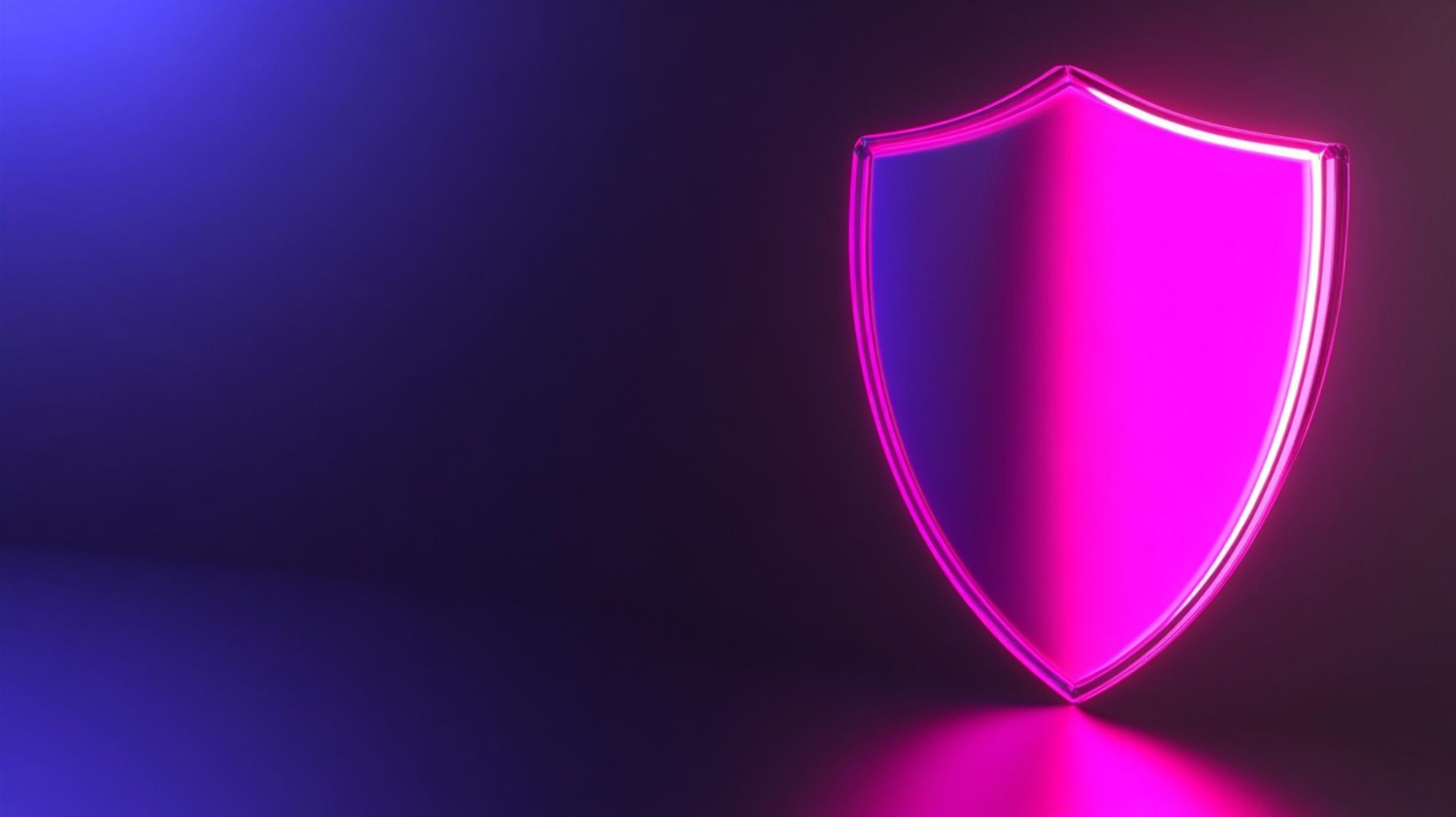 Escudo digital brilhante representando segurança cibernética