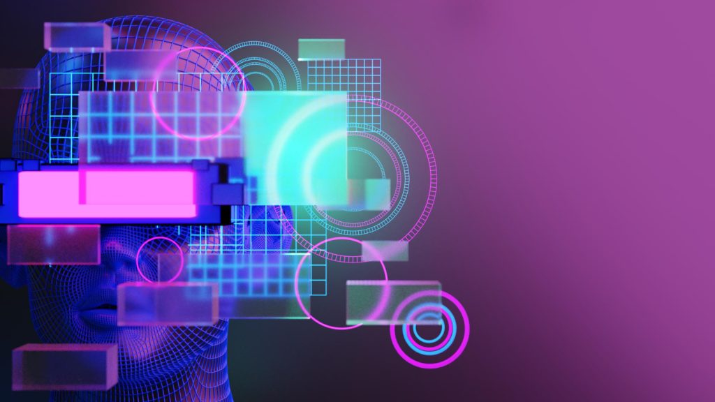 Representação visual de Inteligência Artificial e tecnologia digital mostrando como ferramentas de IA podem aumentar a produtividade e inovação nas empresas.