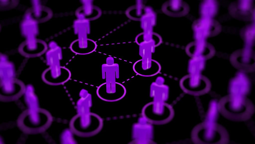 Rede de pessoas conectadas simbolizando a geração de leads com o RD Station e o crescimento de empresas por meio da automação de marketing.